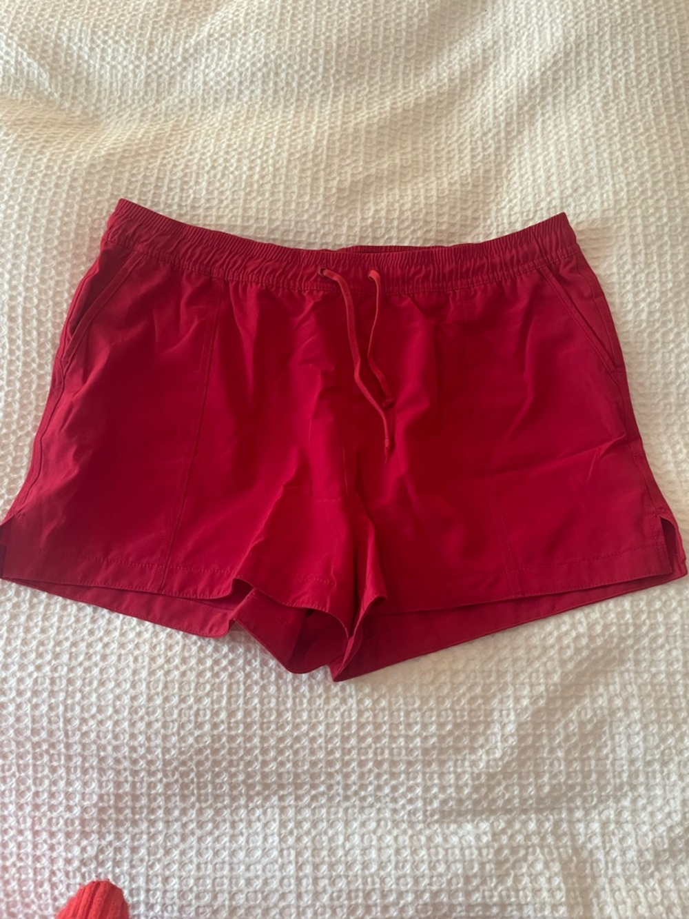 Women’s Red Athletic Drawstring Shorts